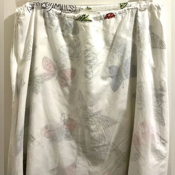 Liz Claiborne White Linen Skirt with Butterfly Print - Picture 5 of 13